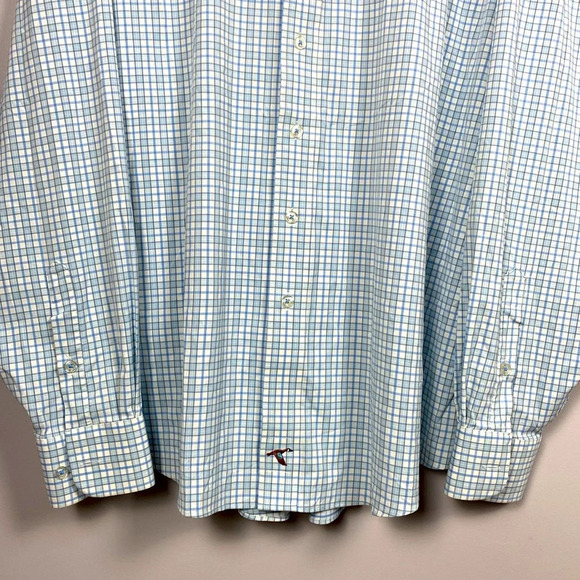 Genteal Fremont Softouch® Performance Sport Shirt in Adriatic blue plaid XXXL - Picture 7 of 13